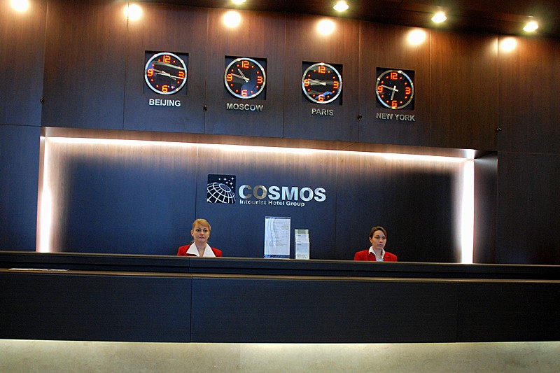 Reception at Cosmos Hotel in Moscow, Russia
