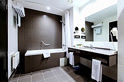 Bathroom at Executive Club Room at Holiday Inn Simonovsky Hotel in Moscow, Russia