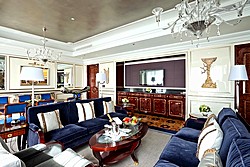 Presidential Suite Living Room at Lotte Hotel in Moscow, Russia