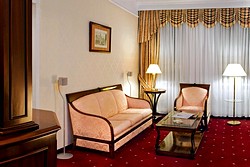Presidential Suite Living Room at Marriott Tverskaya Hotel in Moscow, Russia