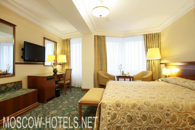 Bedroom of the Junior Suite at the Golden Ring Hotel, Golden Ring Hotel in Moscow, Russia
