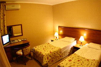 Standard Twin Room at the Atlanta Hotel in Moscow, Russia
