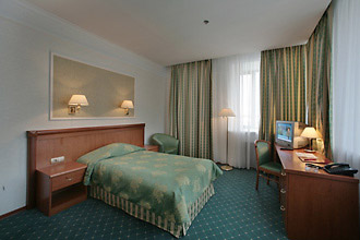 Standard Single Room at the Borodino Hotel in Moscow, Russia