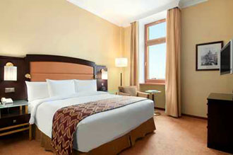 King Hilton Guest Room at the Hilton Moscow Leningradskaya in Russia