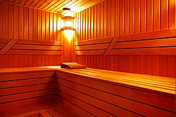 Sauna at Aquamarine Hotel in Moscow, Russia