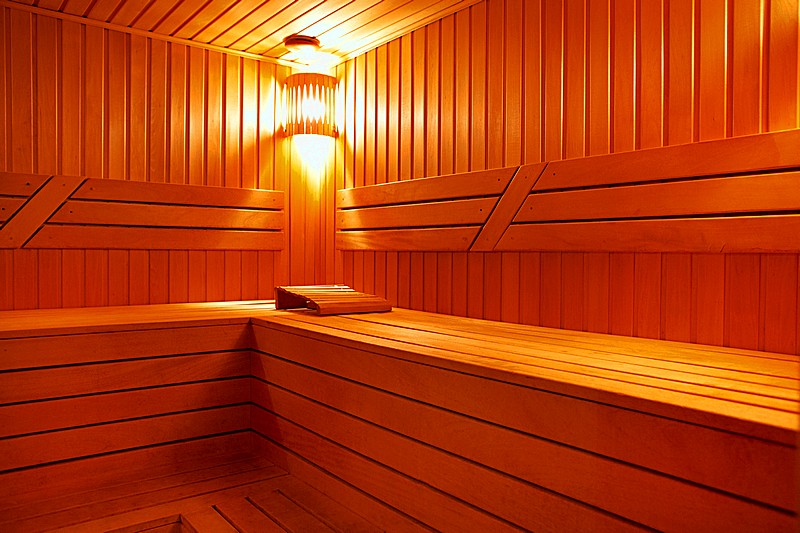 Sauna at Aquamarine Hotel in Moscow, Russia