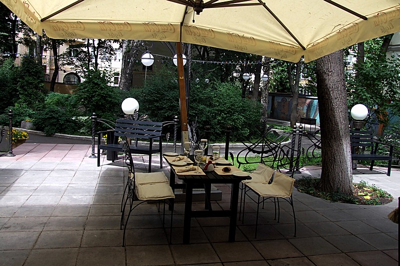 Veranda at Arbat Restaurant at Arbat Hotel in Moscow, Russia