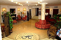 Lobby at Assambleya Nikitskaya Hotel in Moscow, Russia