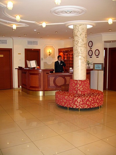 Reception at Assambleya Nikitskaya Hotel in Moscow, Russia