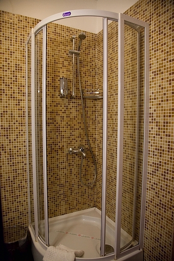 Bath Room in Coupe Room at  Atlanta Hotel in Moscow, Russia