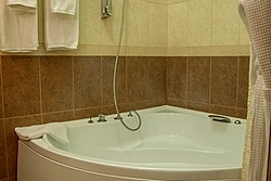 Bath Room in Green Junior Suite at  Atlanta Hotel in Moscow, Russia