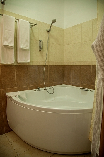 Bath Room in Green Junior Suite at  Atlanta Hotel in Moscow, Russia