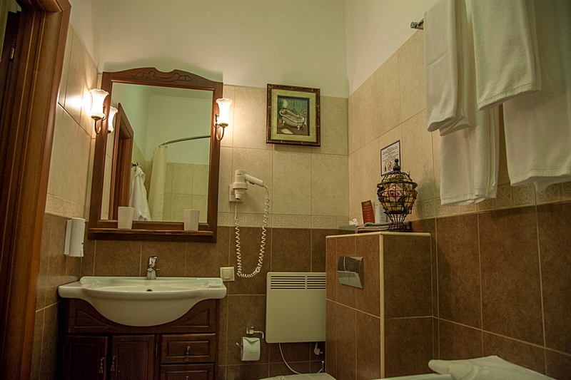 Bath room in Royal Junior Suite at  Atlanta Hotel in Moscow, Russia
