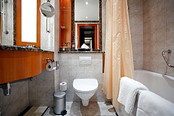Bath room in Superior Rooms at Azimut Moscow Olympic Hotel in Moscow, Russia