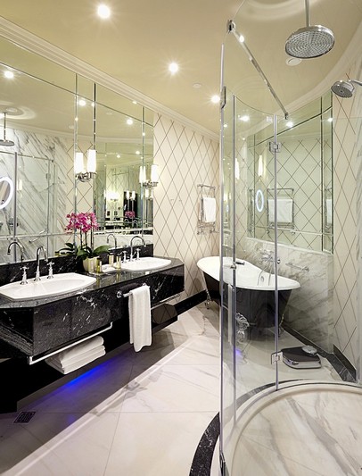 Kremlin Suite Bathroom at Baltschug Kempinski Hotel in Moscow, Russia