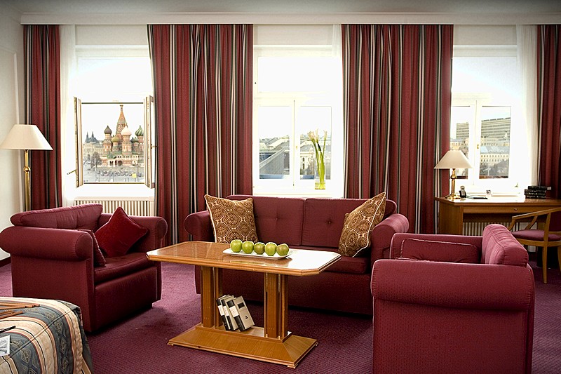 Studio Suite Livingroom at Baltschug Kempinski Hotel in Moscow, Russia