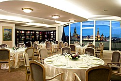 Library at Baltschug Kempinski Hotel in Moscow, Russia