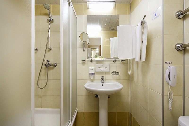 Bathroom at Standard Twin Room at Best Western Vega Hotel in Moscow, Russia