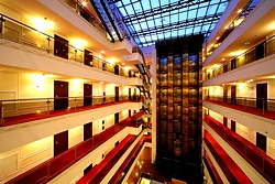 Atrium at Borodino Hotel in Moscow, Russia