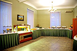 Breakfast at Budapest Hotel in Moscow, Russia
