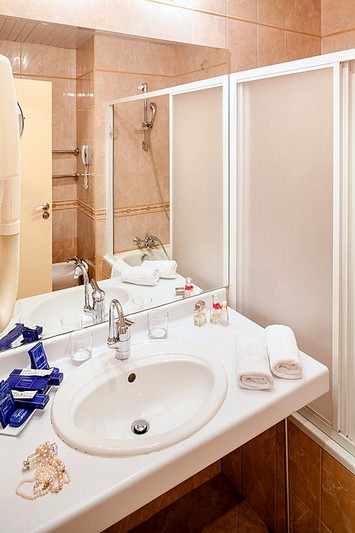 Bath Room in Suite  at Cosmos Hotel in Moscow, Russia