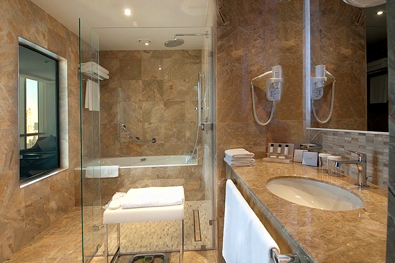 Club Ambassador Suite Bathroom at Crowne Plaza Moscow World Trade Centre Hotel in Moscow, Russia