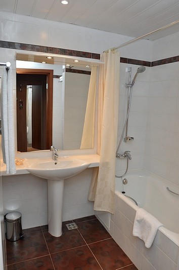 Bath room in Standard Double Room at D' Hotel in Moscow, Russia