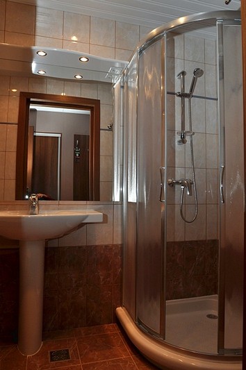 Bath room Standard Twin Room at D' Hotel in Moscow, Russia