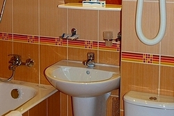 Bathroom at Standard Room at Derzhavnaya Hotel in Moscow, Russia
