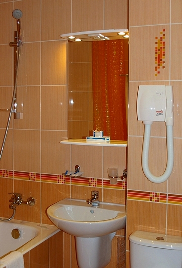 Bathroom at Standard Room at Derzhavnaya Hotel in Moscow, Russia