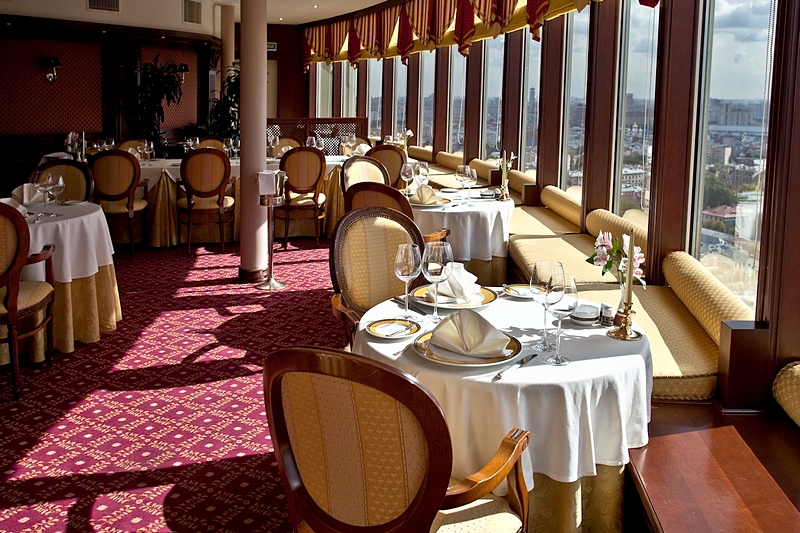 Panorama Restaurant at Golden Ring Hotel in Moscow, Russia