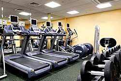 Fitness room at Hilton Moscow Leningradskaya in Moscow, Russia