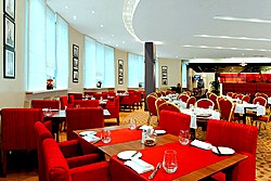 Restaurant at Holiday Inn Lesnaya Hotel in Moscow, Russia