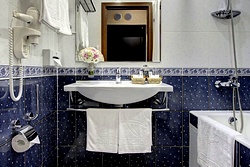 Bathroom at Club Superior Room at Izmailovo Alfa Hotel in Moscow, Russia