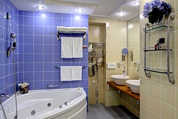 Bathroom at Elegant Suite at Izmailovo Alfa Hotel in Moscow, Russia