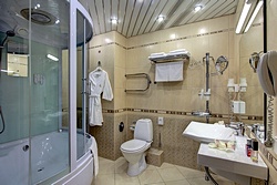Bathroom at Junior Suite at Izmailovo Alfa Hotel in Moscow, Russia