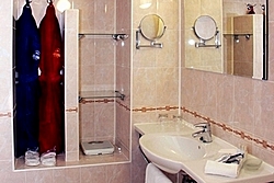 Bathroom at Business Class Suite at Izmailovo Delta Hotel in Moscow, Russia