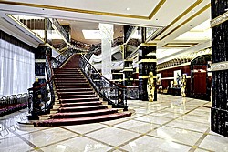Stairs at Lotte Hotel in Moscow, Russia