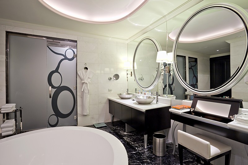 Atrium Suite Black and White at Lotte Hotel in Moscow, Russia