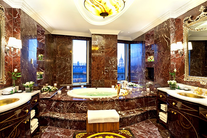 Presidential Suite Bathroom at Lotte Hotel in Moscow, Russia