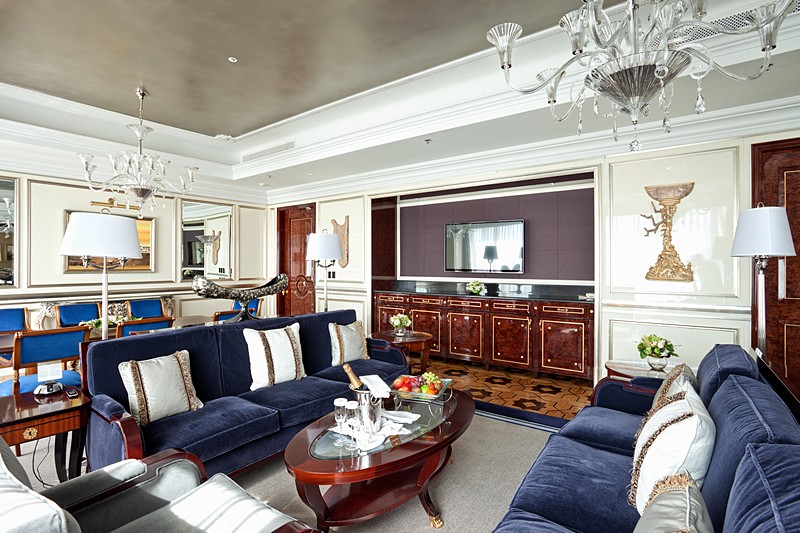 Presidential Suite Living Room at Lotte Hotel in Moscow, Russia