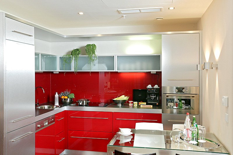 Kitchen at Two-Bedroom Executive Suite at the Mamaison Pokrovka All-Suites Hotel in Moscow