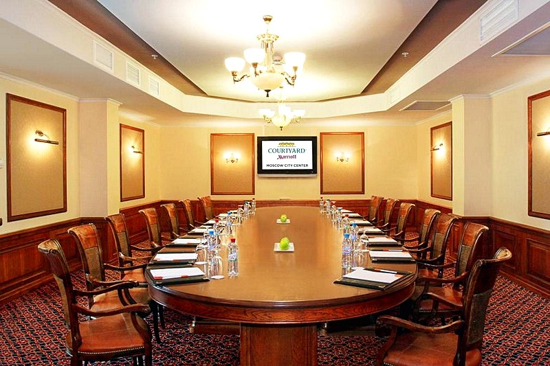Boardroom at Marriott Courtyard Moscow City Center Hotel in Moscow, Russia