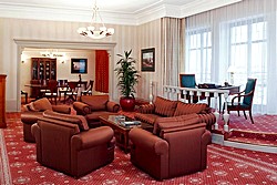 Living Room at Marriott Grand Hotel in Moscow, Russia