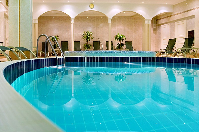 Pool at Marriott Grand Hotel in Moscow, Russia