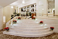 Stairs at Marriott Royal Aurora Hotel in Moscow, Russia