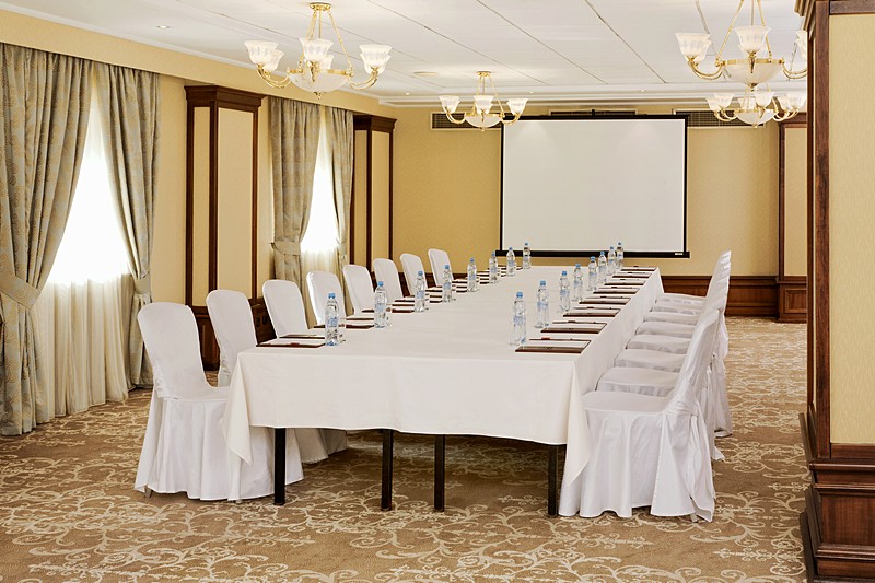 Atrium Hall at Marriott Royal Aurora Hotel in Moscow, Russia