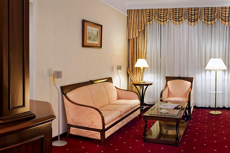 Presidential Suite Living Room at Marriott Tverskaya Hotel in Moscow, Russia