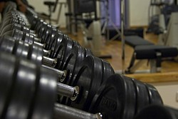 Gym at Marriott Tverskaya Hotel in Moscow, Russia