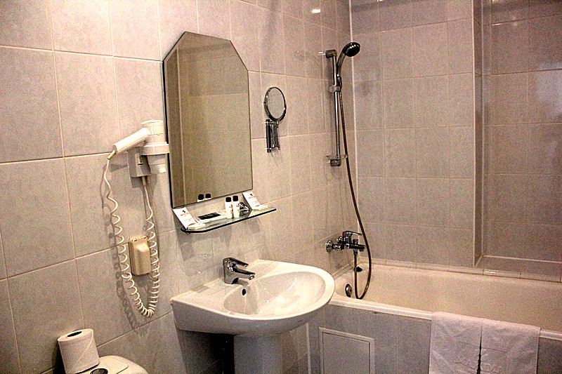 Bath room at Studio Room at Maxima Irbis Hotel in Moscow, Russia